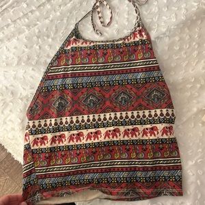 Boho elephant halter top